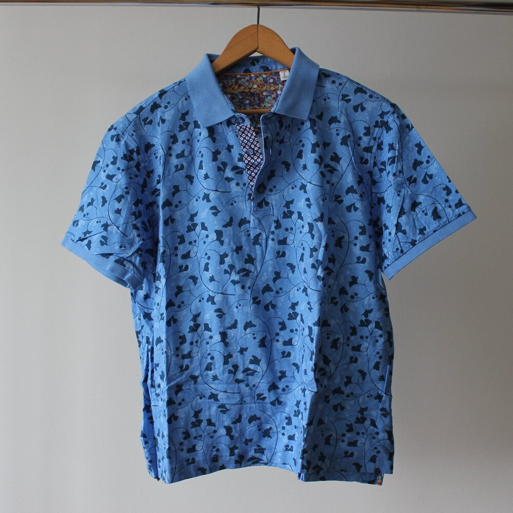 Robert Graham Blue Polo Shirt